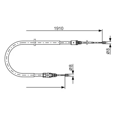 Tažné lanko, parkovací brzda BOSCH 1 987 482 323