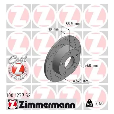 Brzdový kotouč ZIMMERMANN 100.1237.52