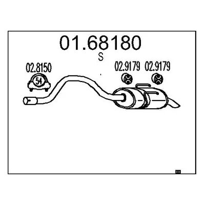 Zadní tlumič výfuku MTS 01.68180