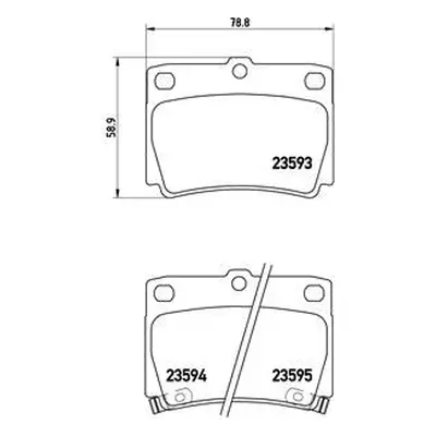 Sada brzdových destiček, kotoučová brzda BREMBO P 54 026