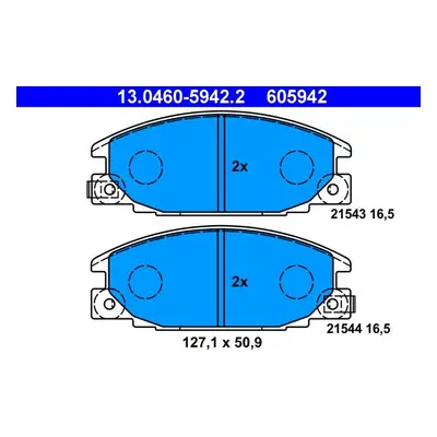 Sada brzdových destiček, kotoučová brzda ATE 13.0460-5942.2