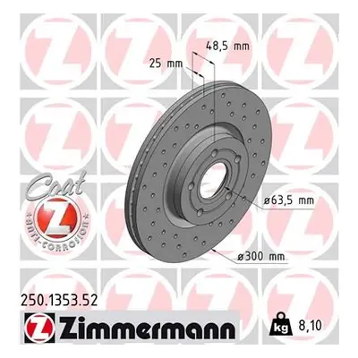 Brzdový kotouč ZIMMERMANN 250.1353.52