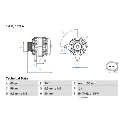 generátor BOSCH 0 986 042 810