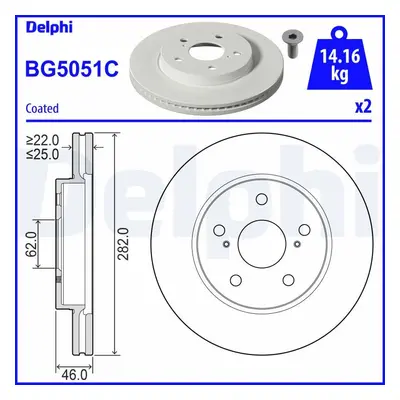 Brzdový kotouč DELPHI BG5051C