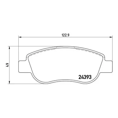 Sada brzdových destiček, kotoučová brzda BREMBO P 68 049