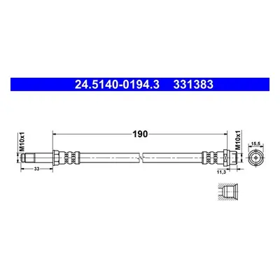 Brzdová hadice ATE 24.5140-0194.3