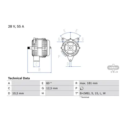 generátor BOSCH 0 986 042 580