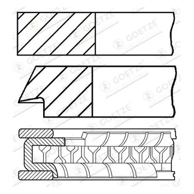 Sada pístních kroužků GOETZE ENGINE 08-522700-00