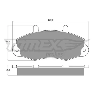 Sada brzdových destiček, kotoučová brzda TOMEX Brakes 10-66