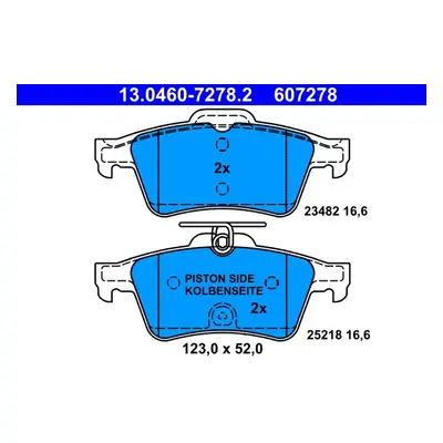 Sada brzdových destiček, kotoučová brzda ATE 13.0460-7278.2