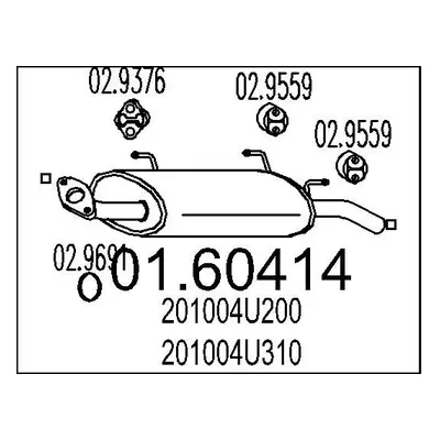 Zadní tlumič výfuku MTS 01.60414