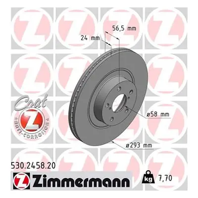 Brzdový kotouč ZIMMERMANN 530.2458.20