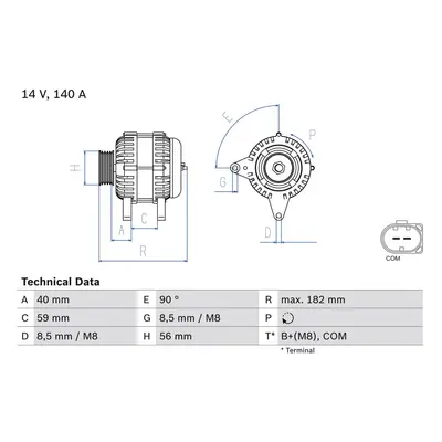 generátor BOSCH 0 986 081 180