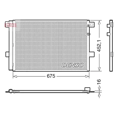 Kondenzátor, klimatizace DENSO DCN32065