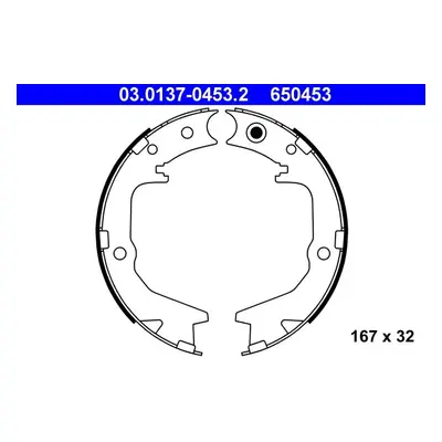 Sada brzdových čelistí, parkovací brzda ATE 03.0137-0453.2