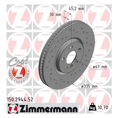 Brzdový kotouč ZIMMERMANN 150.2944.52