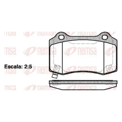 Sada brzdových destiček, kotoučová brzda REMSA 0434.54