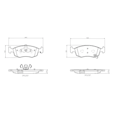 Sada brzdových destiček, kotoučová brzda BREMBO P 11 031