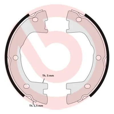 Sada brzdových čelistí, parkovací brzda BREMBO S A6 506