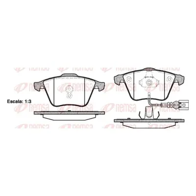 Sada brzdových destiček, kotoučová brzda REMSA 0964.41