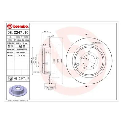 Brzdový kotouč BREMBO 08.C247.11