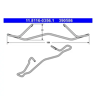Pružina, brzdový třmen ATE 11.8116-0356.1