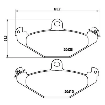 Sada brzdových destiček, kotoučová brzda BREMBO P 68 017