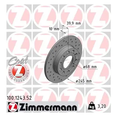 Brzdový kotouč ZIMMERMANN 100.1243.52