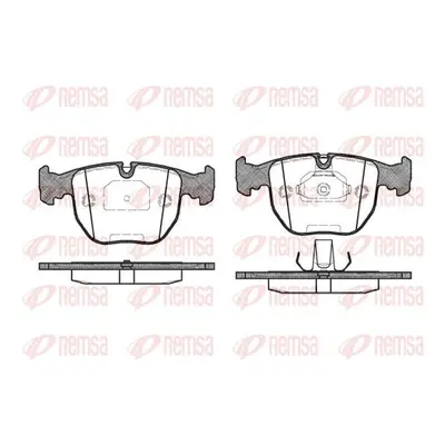 Sada brzdových destiček, kotoučová brzda REMSA 0596.00