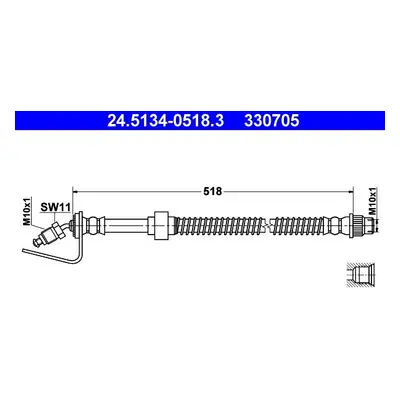 Brzdová hadice ATE 24.5134-0518.3