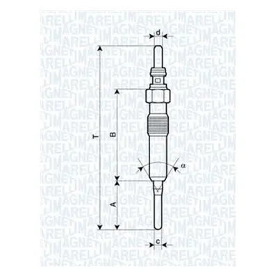 Žhavicí svíčka MAGNETI MARELLI 062900087304