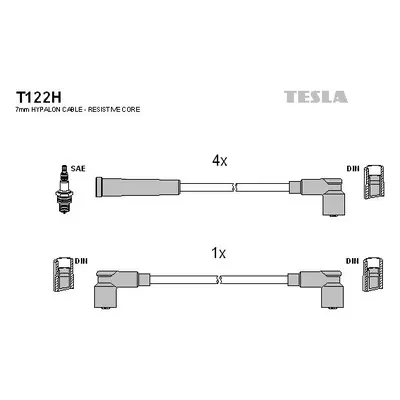 Sada kabelů pro zapalování TESLA T122H