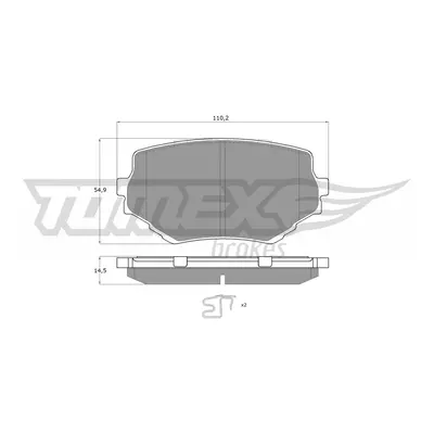 Sada brzdových destiček, kotoučová brzda TOMEX Brakes 13-60