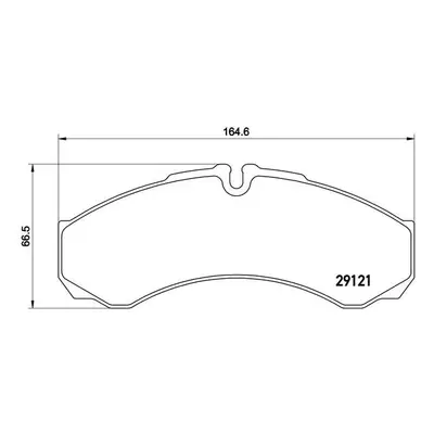 Sada brzdových destiček, kotoučová brzda BREMBO P A6 017