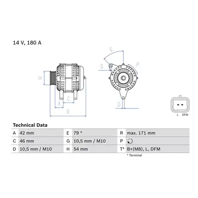 generátor BOSCH 0 986 080 660