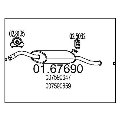 Zadní tlumič výfuku MTS 01.67690
