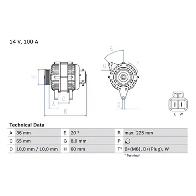 generátor BOSCH 0 986 043 981