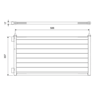 Kondenzátor, klimatizace VALEO 818017