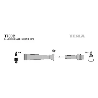 Sada kabelů pro zapalování TESLA T708B