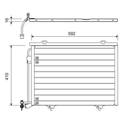 Kondenzátor, klimatizace VALEO 817562