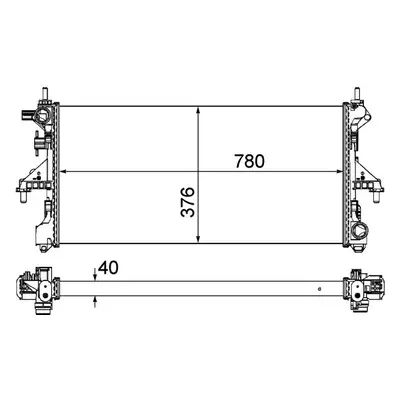 Chladič, chlazení motoru MAHLE CR 1034 000P