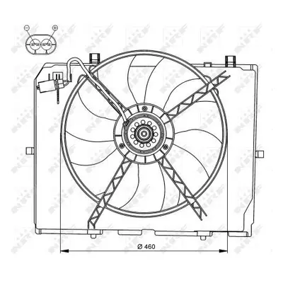 Větrák, chlazení motoru NRF 47066