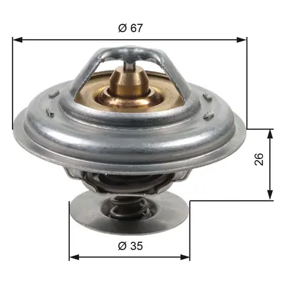 Termostat, chladivo GATES TH13287G1