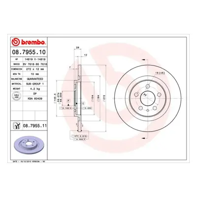 Brzdový kotouč BREMBO 08.7955.11