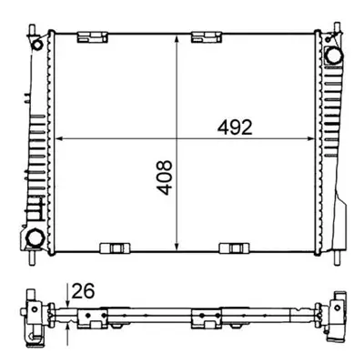 Chladič, chlazení motoru MAHLE CR 841 000S