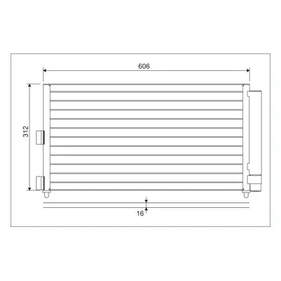 Kondenzátor, klimatizace VALEO 818021