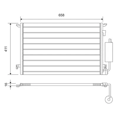 Kondenzátor, klimatizace VALEO 817648
