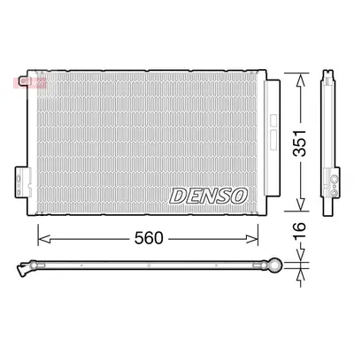 Kondenzátor, klimatizace DENSO DCN09043