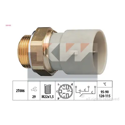 Teplotní spínač, větrák chladiče KW 550 655
