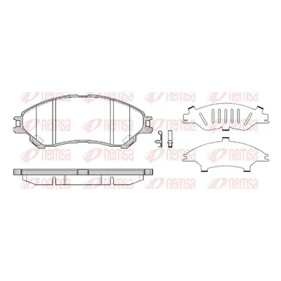 Sada brzdových destiček, kotoučová brzda REMSA 1589.02